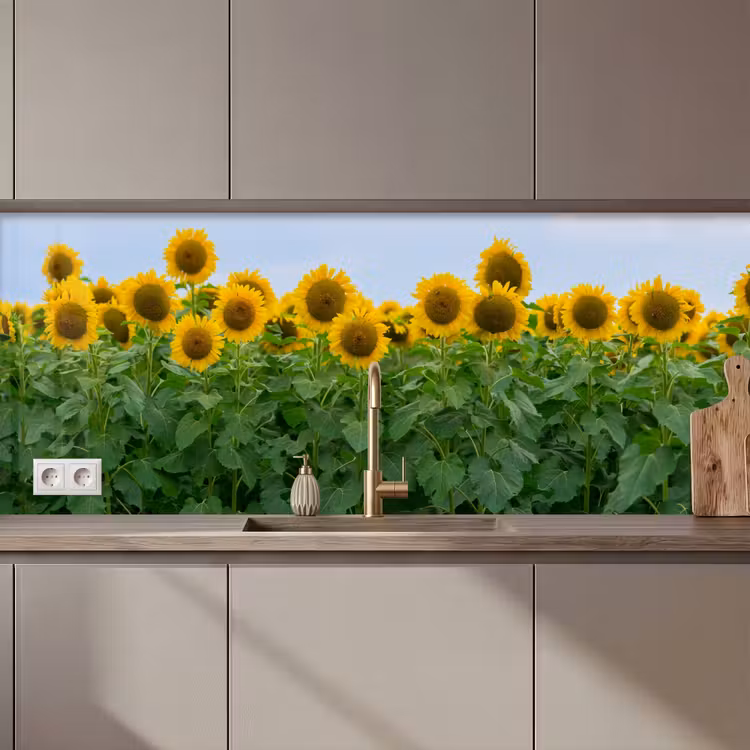 Zonnebloemen - Geel - Natuur keuken achterwand 2 middel zz_3dshopping