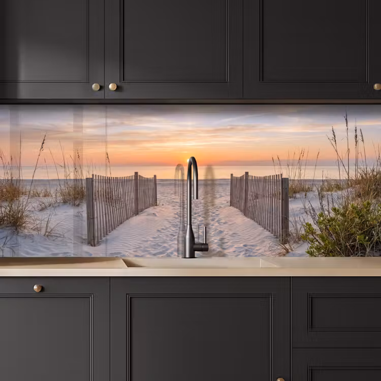 Zonsondergang - Strand - Zand keuken achterwand 2 middel -sfeer1