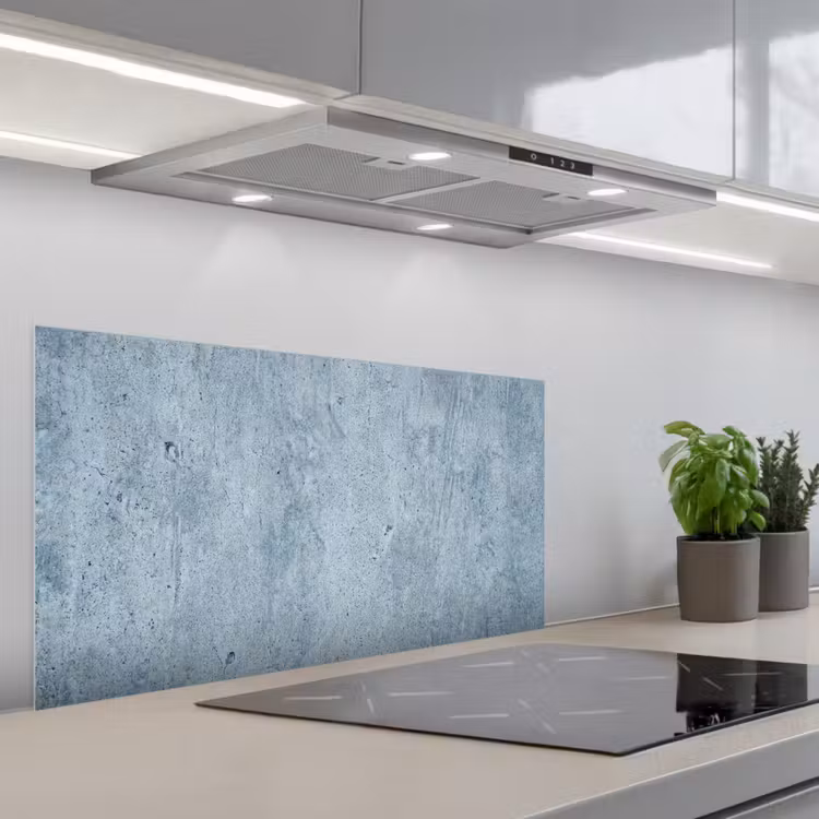 Oppervlak - Ruw - Abstract - Modern - Grijs keuken achterwand spatscherm middel -3d_schuin