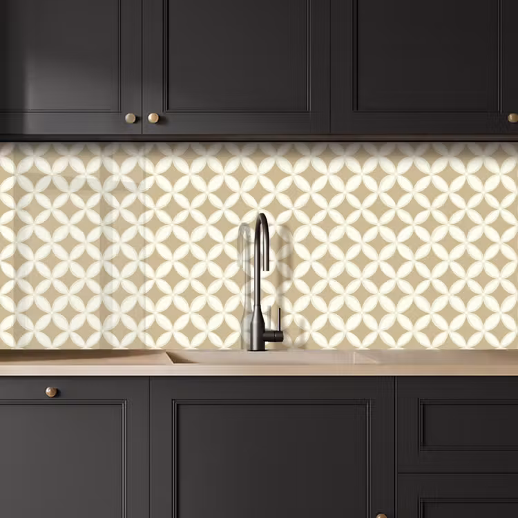Symmetrisch - Motief - Beige keuken achterwand 2 middel 871 -sfeer1