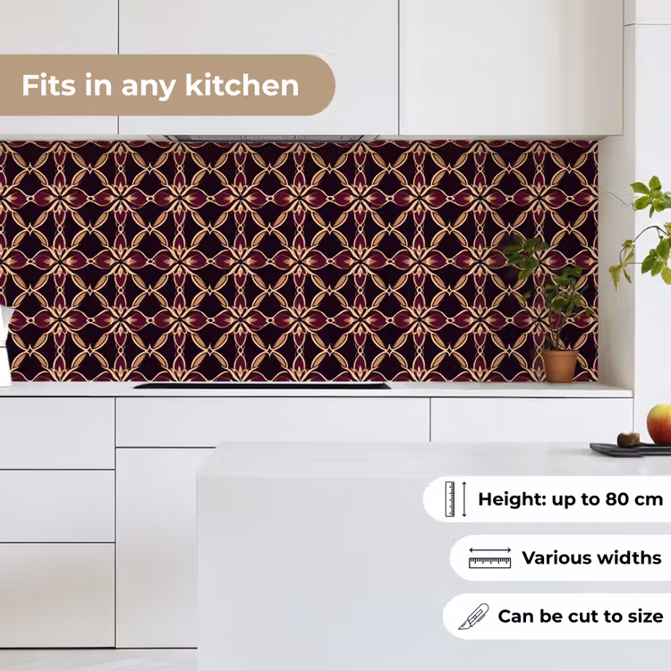 Symmetrisch - Tegel - Burgundy keuken achterwand 2 middel 871 -sfeer4_UK