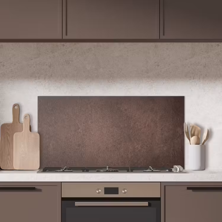 Textuur - Beton - Abstract - Donker - Bruin keuken achterwand spatscherm middel -sfeer2