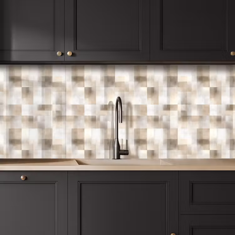 Textuur - Linnen - Beige keuken achterwand 2 middel 871 -sfeer1
