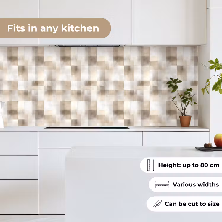 Textuur - Linnen - Beige keuken achterwand 2 middel 871 -sfeer4_UK