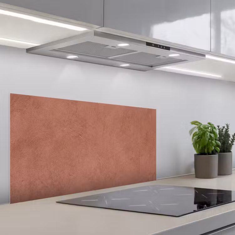 Textuur - Roodbruin - Grof - Modern keuken achterwand spatscherm middel -3d_schuin
