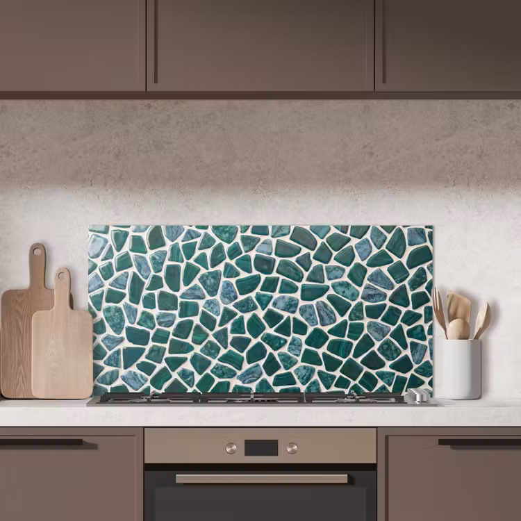 Textuur - Steen - Groen - Abstract - Patroon keuken achterwand spatscherm middel -sfeer2