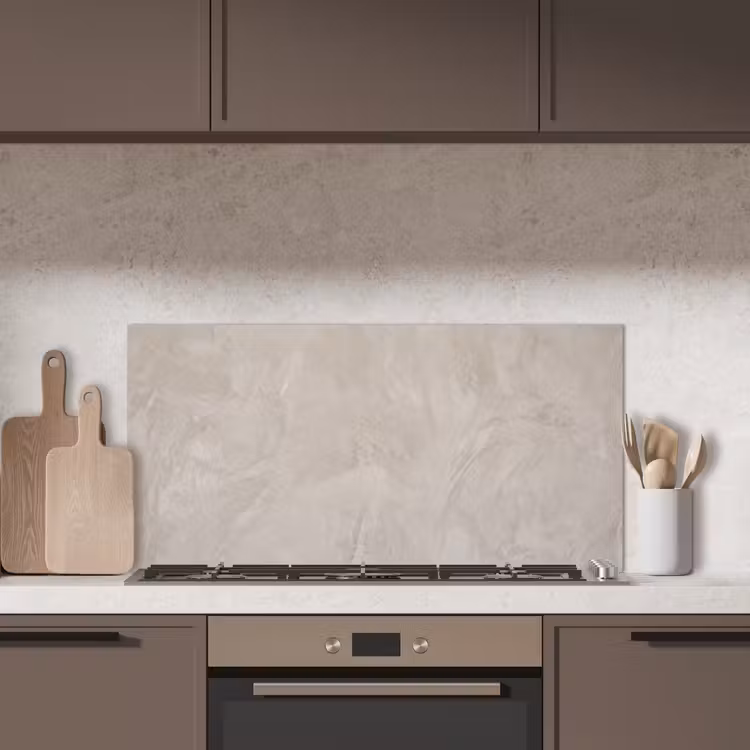 Textuur - Wand - Modern - Beige - Abstract keuken achterwand spatscherm middel -sfeer2