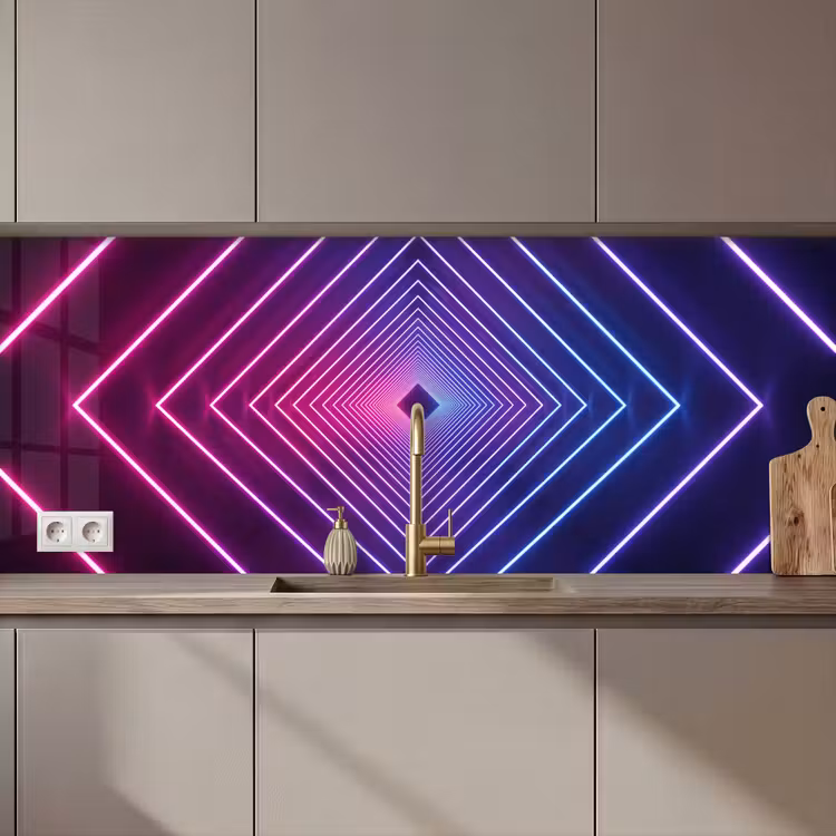 Driedimensionaal - Tunnel - Ruimte keuken achterwand 2 middel zz_3dshopping