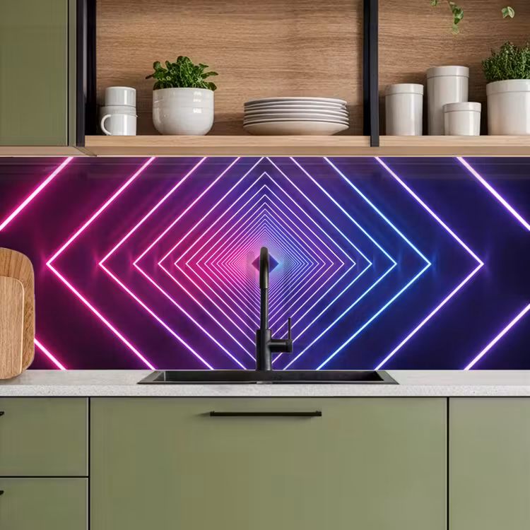 Driedimensionaal - Tunnel - Ruimte keuken achterwand 2 middel -sfeer3