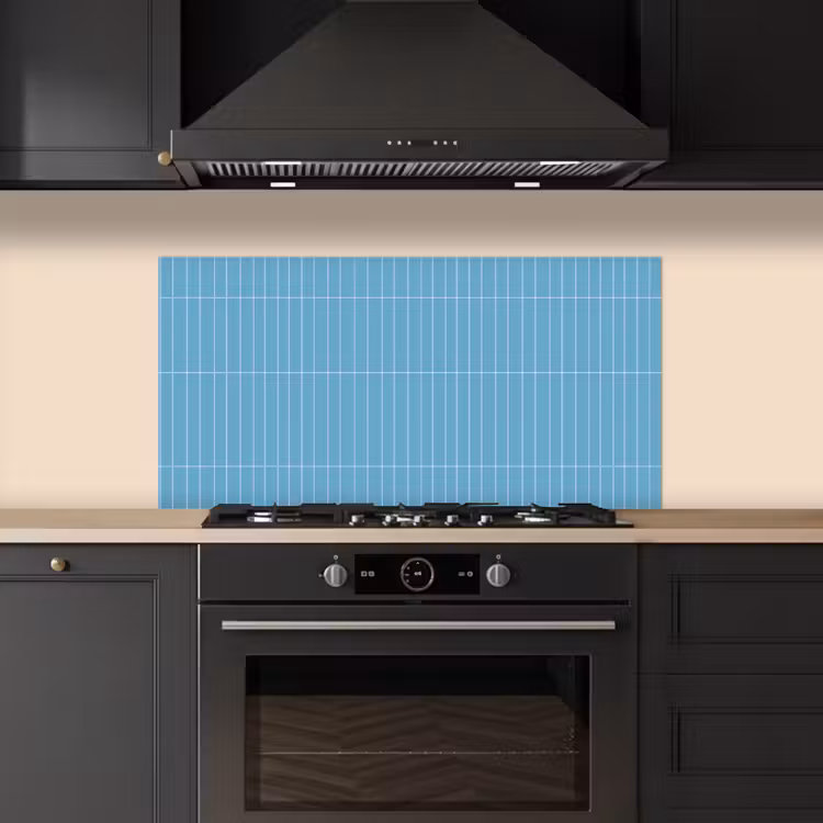 Tegel - Langwerpig - Patroon - Blauw keuken achterwand spatscherm middel 899 -sfeer1
