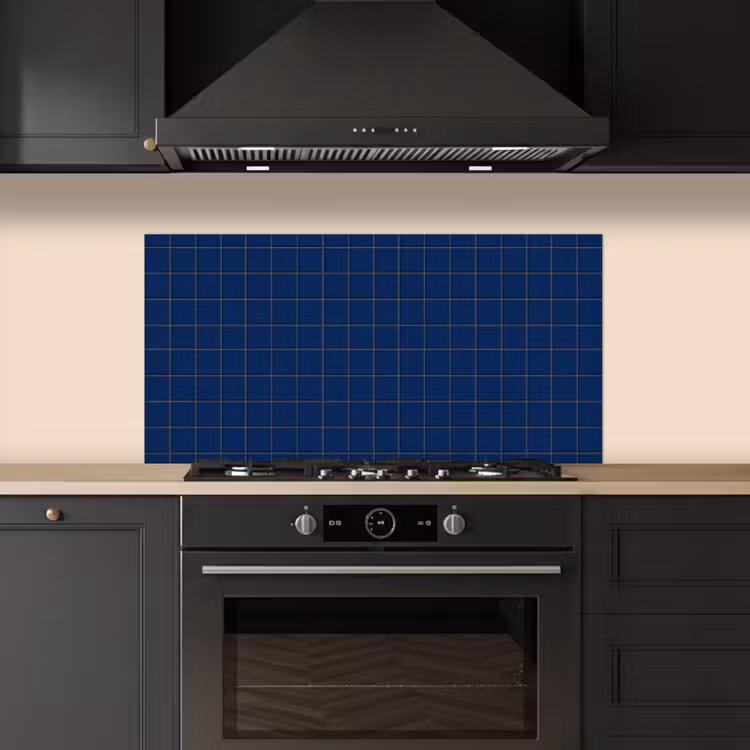 Tegel - Patroon - Blauw keuken achterwand spatscherm middel 899 -sfeer1