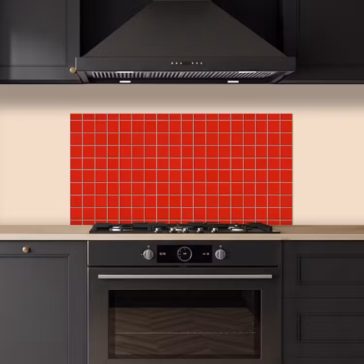 Tegel - Patroon - Kersen - Rood keuken achterwand spatscherm middel 899 -sfeer1