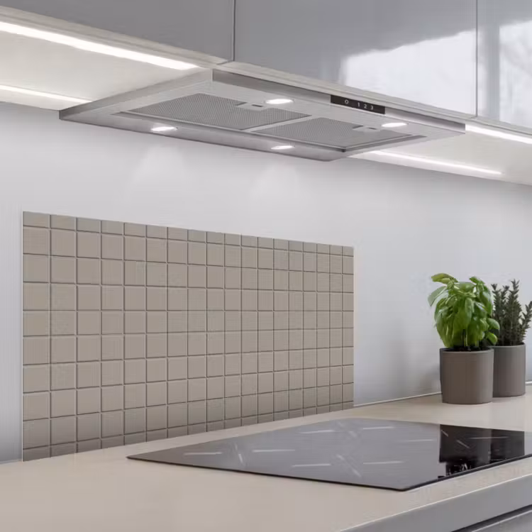 Tegel - Patroon Kiezel - Grijs keuken achterwand spatscherm middel 899 -3d_schuin
