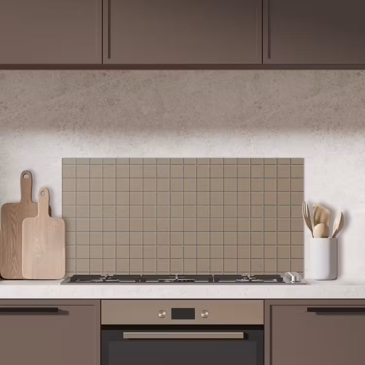 Tegel - Patroon - Taupe keuken achterwand spatscherm middel 899 -sfeer2