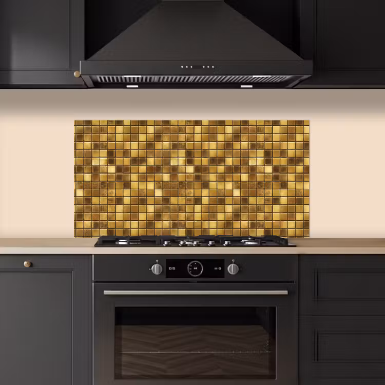 Tegels - Mozaïek - Luxe - Warm Goud keuken achterwand spatscherm middel 899 -sfeer1