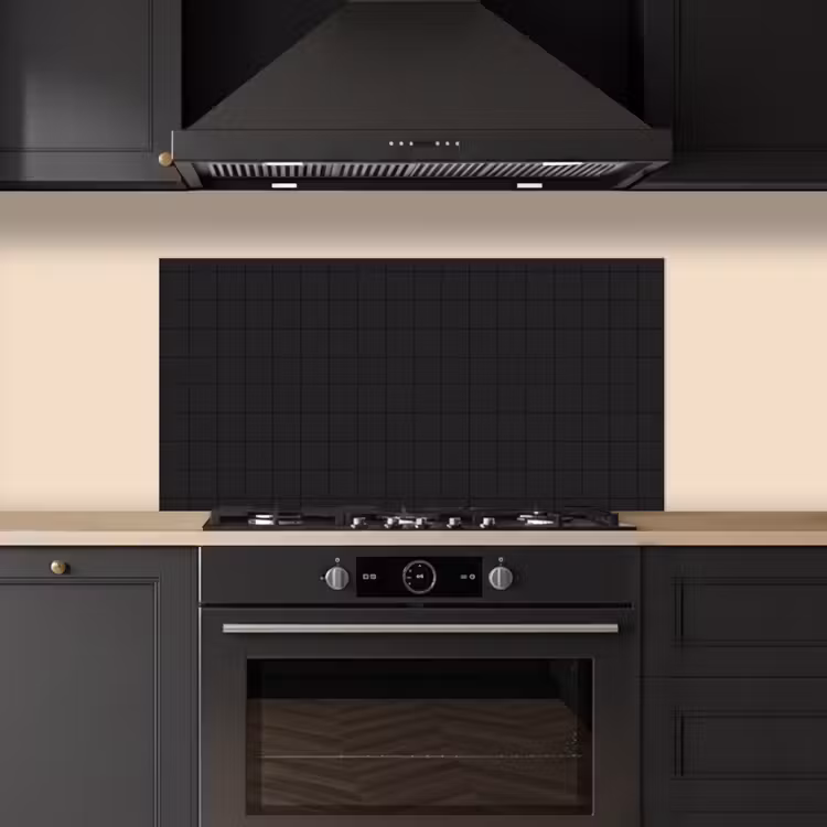 Tegels - Patroon - Mat - Zwart keuken achterwand spatscherm middel 899 -sfeer1