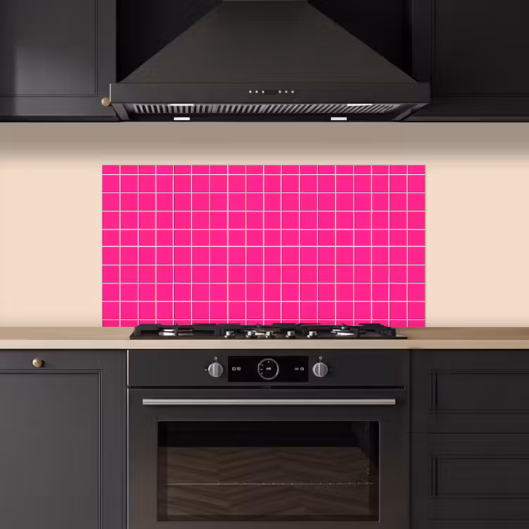 Tegels - Vierkant - Fuchsia keuken achterwand spatscherm middel 899 -sfeer1