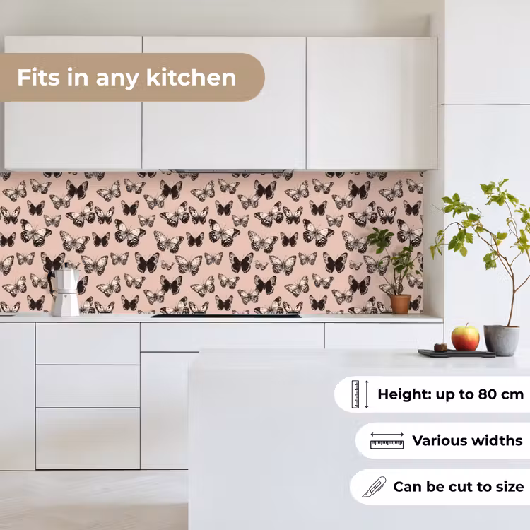 Tijdloos - Vlinders - Perzik keuken achterwand 2 groot 857 -sfeer4_UK