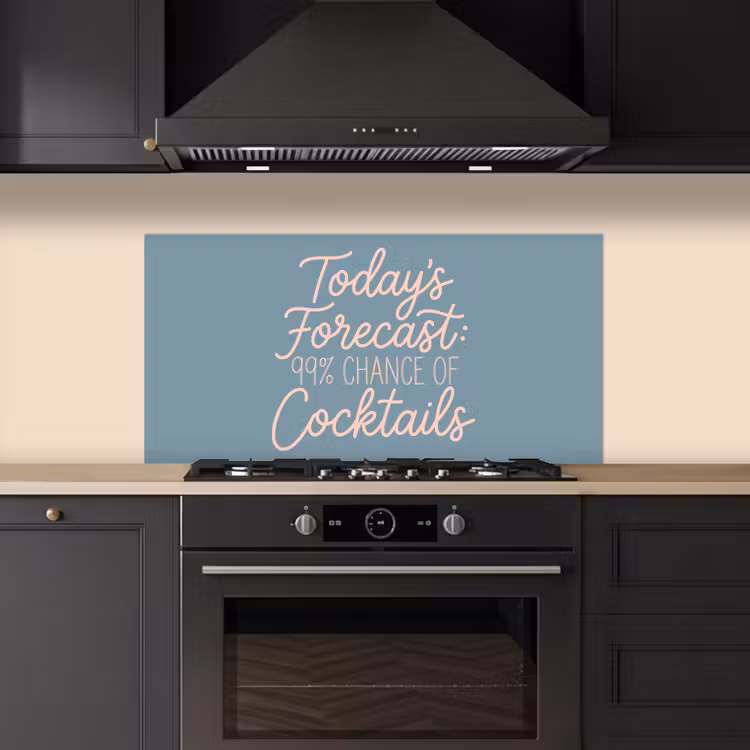 Today's Forecast - Cocktails - Blauw keuken achterwand spatscherm middel -sfeer1