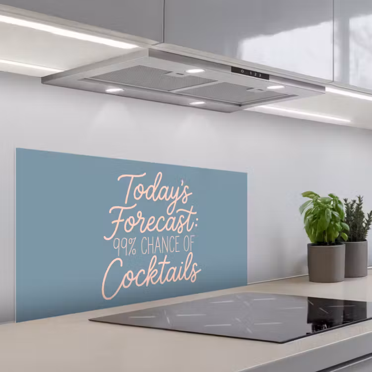 Today's Forecast - Cocktails - Blauw keuken achterwand spatscherm middel -3d_schuin