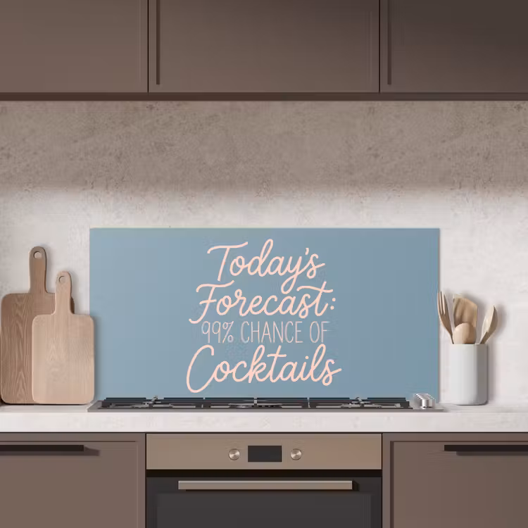 Today's Forecast - Cocktails - Blauw keuken achterwand spatscherm middel -sfeer2