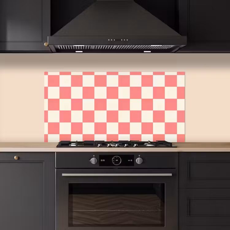 Traditioneel - Patroon - Roze keuken achterwand spatscherm middel 899 -sfeer1