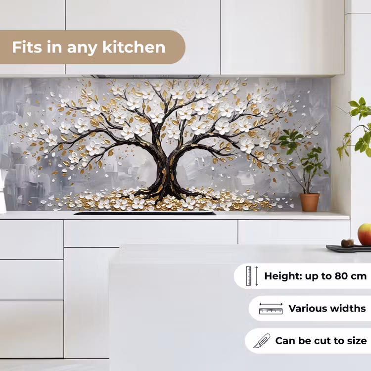 Boom - Bloemen - Natuur - Abstract - Wit keuken achterwand 2 middel -sfeer4_UK