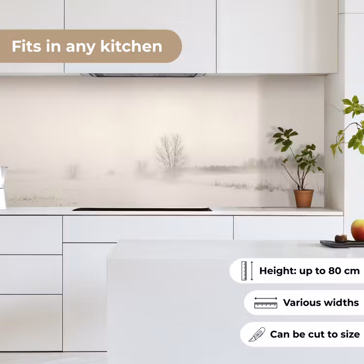 Boom - Mist - Sneeuw - Winter - Minimalistisch keuken achterwand 2 middel -sfeer4_UK
