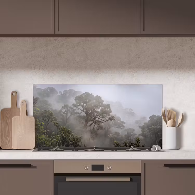 Boom - Mistig - Bos - Groen - Natuur keuken achterwand spatscherm middel -sfeer2