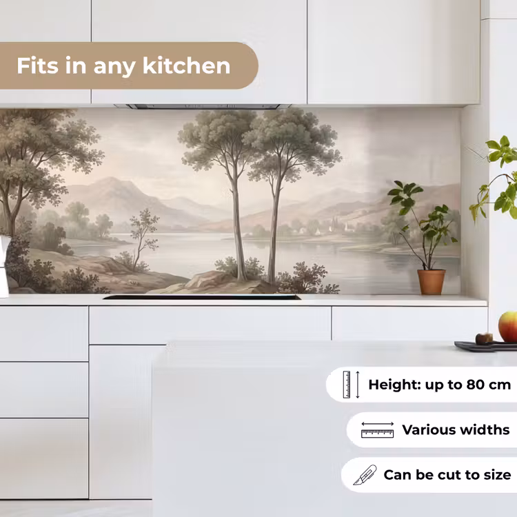 Bomen - Meer - Bergen - Illustratie keuken achterwand 2 middel -sfeer4_UK