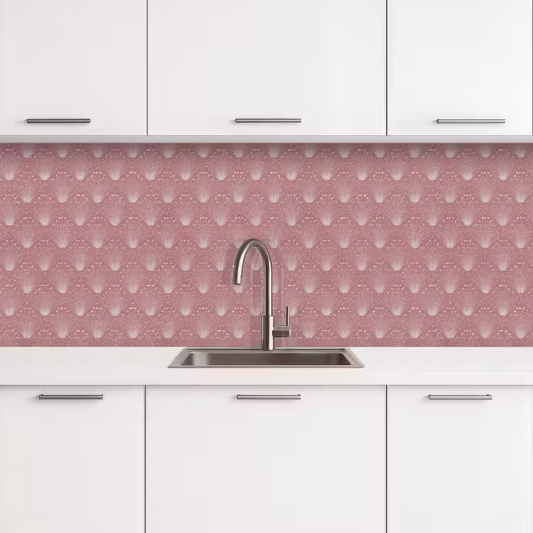 Trendy - Patroon - Roze keuken achterwand 2 groot 857 -3d