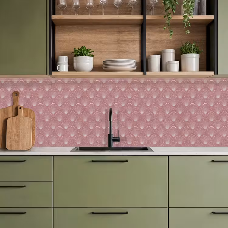 Trendy - Patroon - Roze keuken achterwand 2 groot 857 -sfeer3
