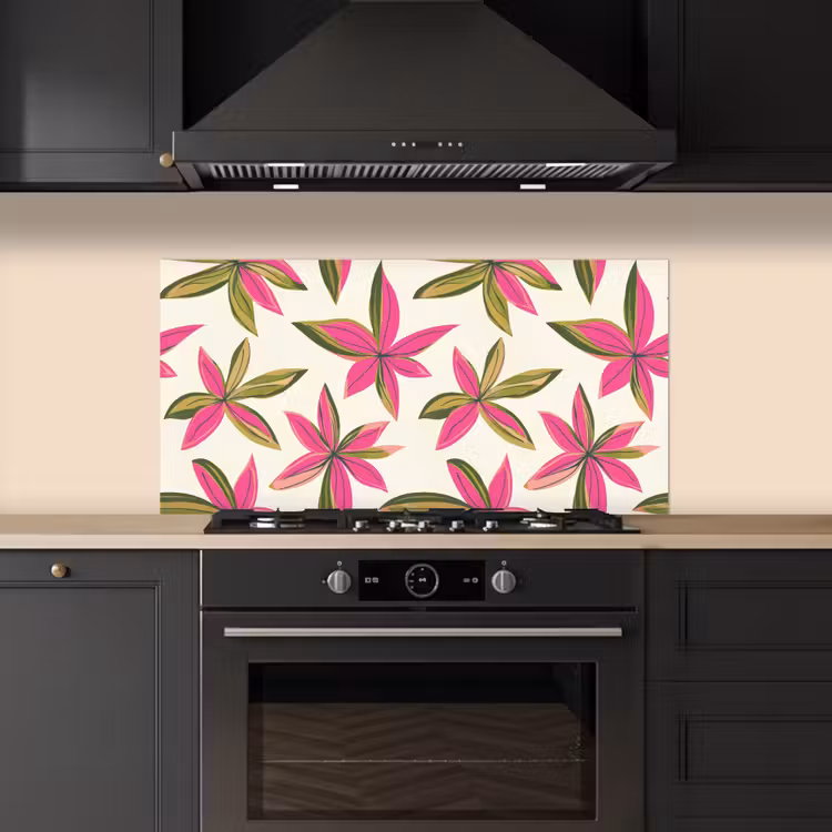 Tropisch - Bloem - Roze keuken achterwand spatscherm middel 899 -sfeer1