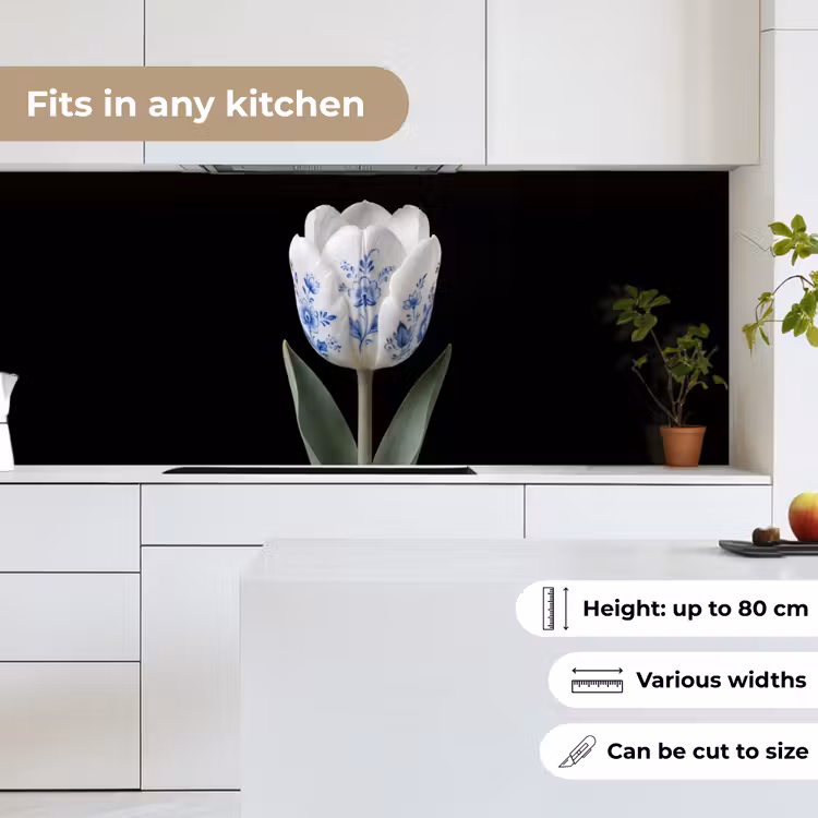 Tulp - Patroon - Blauw keuken achterwand 2 middel -sfeer4_UK