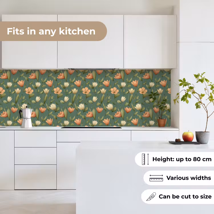 Tulpen - Botanisch - Groen keuken achterwand 2 groot 857 -sfeer4_UK