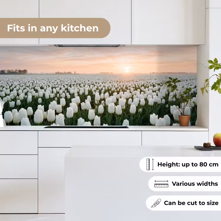 Tulpen - Landschap - Wit keuken achterwand 2 middel -sfeer4_UK