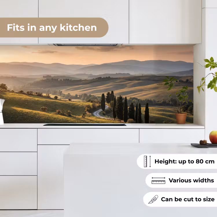 Toscaans - Landschap - Heuvels keuken achterwand 2 middel -sfeer4_UK