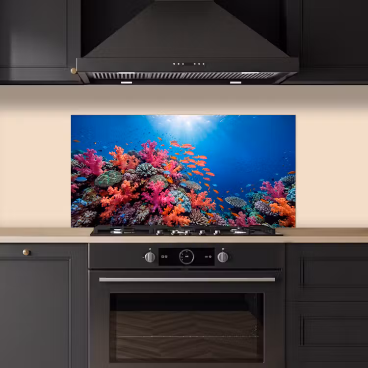 Onderwater - Koraalrif - Vissen - Oceaan - Natuur keuken achterwand spatscherm middel -sfeer1