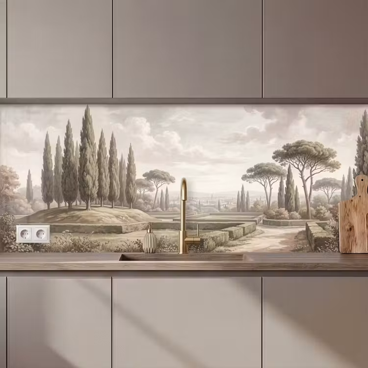 Vallei - Tuin - Natuur - Groen keuken achterwand 2 middel zz_3dshopping