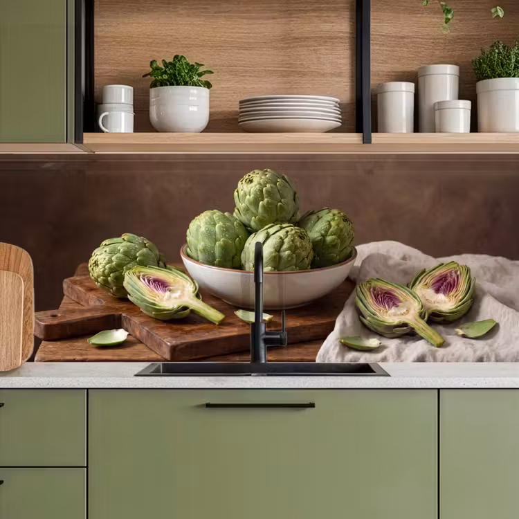 Kitchen Wall Splashback - Vegetables - Artichoke - Kitchen - Groenten - Artisjok - Keuken keuken achterwand 2 middel