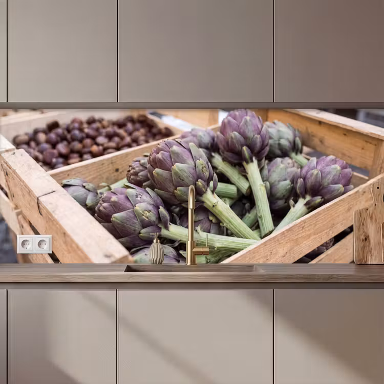 Kitchen Wall Splashback - Vegetables - Market - Fresh - Groenten - Markt - Vers keuken achterwand 2 middel zz_3dshopping