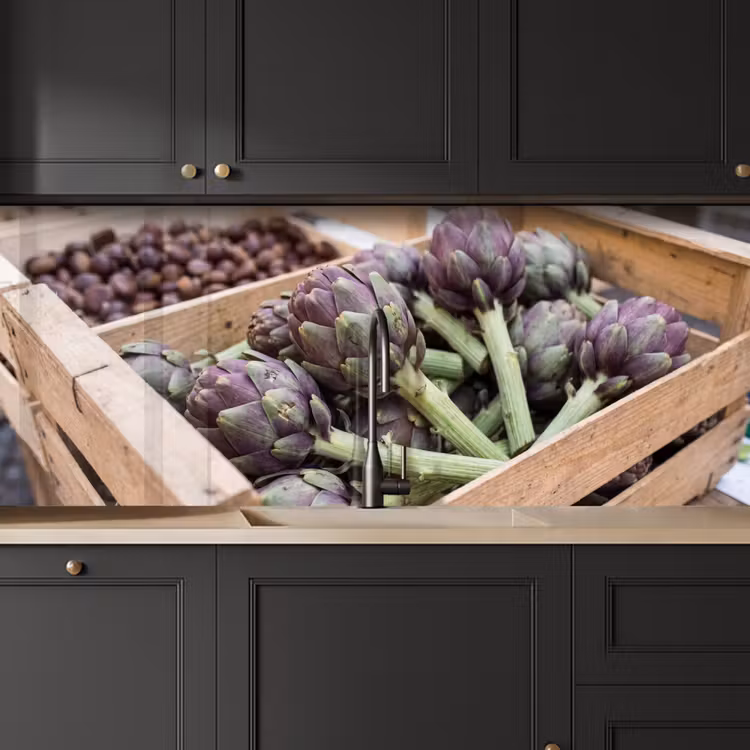 Kitchen Wall Splashback - Vegetables - Market - Fresh - Groenten - Markt - Vers keuken achterwand 2 middel