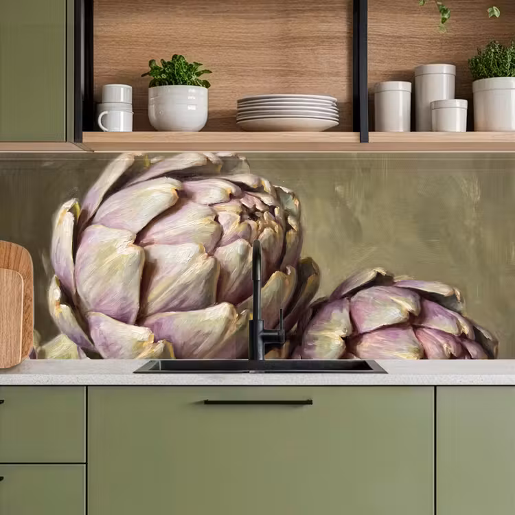 Kitchen Wall Splashback - Vegetables - Still Life - Painting - Groente - Stilleven - Schilderij keuken achterwand 2 middel