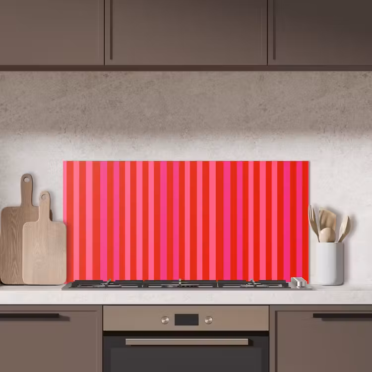 Verticaal - Strepen - Roze keuken achterwand spatscherm middel 899 -sfeer2