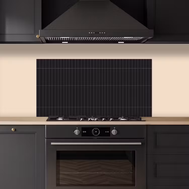 Verticaal - Wandtegel - Mat - Zwart keuken achterwand spatscherm middel 899 -sfeer1