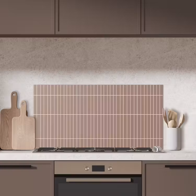 Verticaal - Wandtegel - Terracotta keuken achterwand spatscherm middel 899 -sfeer2