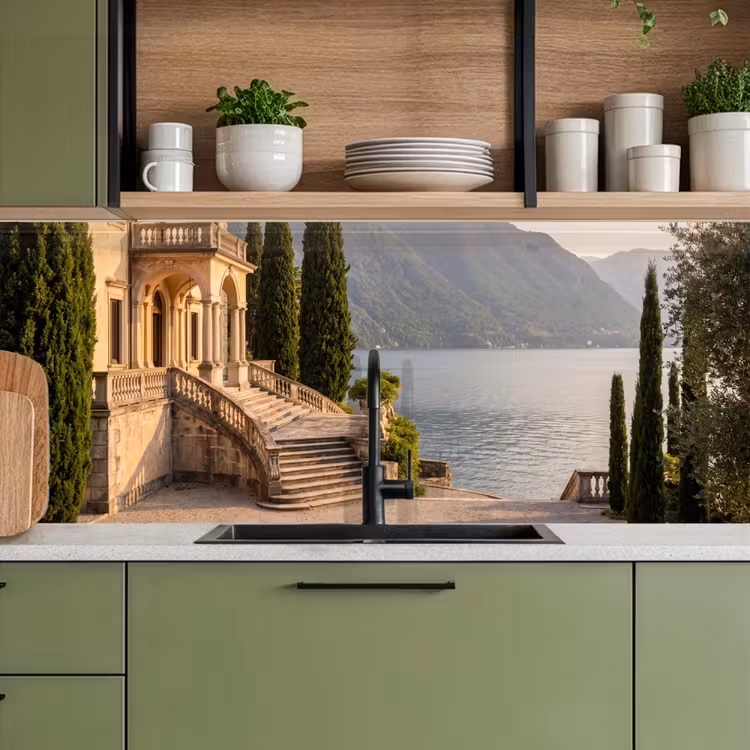 Kitchen Wall Splashback - Villa - Water - Stairs - Villa - water -trappen keuken achterwand 2 middel