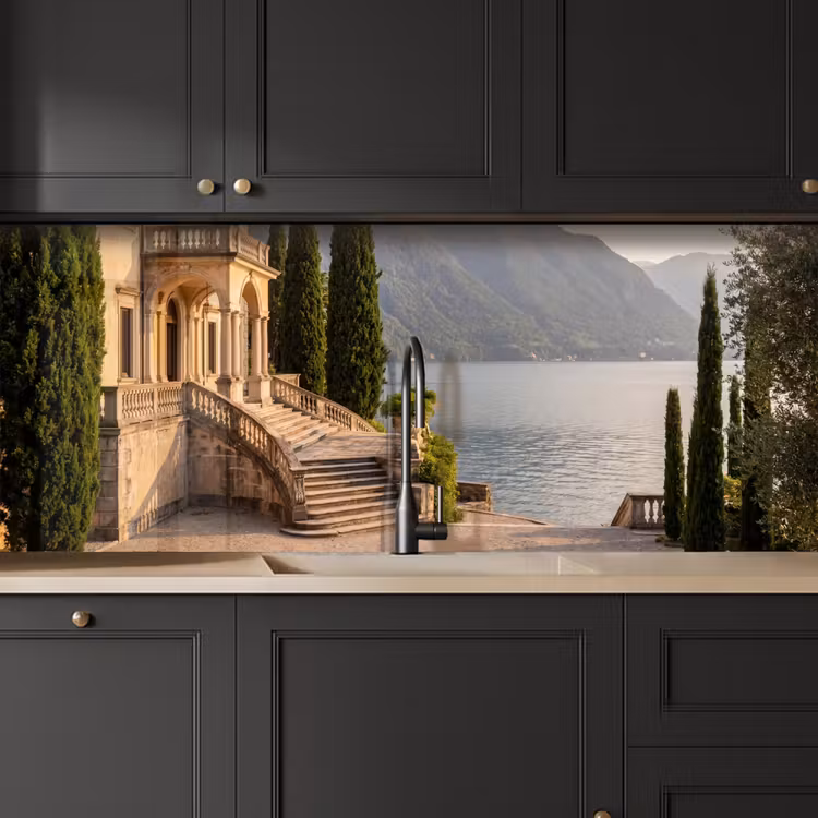 Kitchen Wall Splashback - Villa - Water - Stairs - Villa - water -trappen keuken achterwand 2 middel