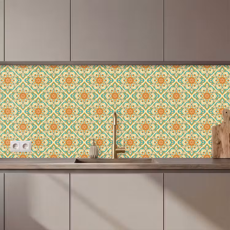 Vintage - Bohemian - Patronen - Mandala keuken achterwand 2 middel 871 zz_3dshopping