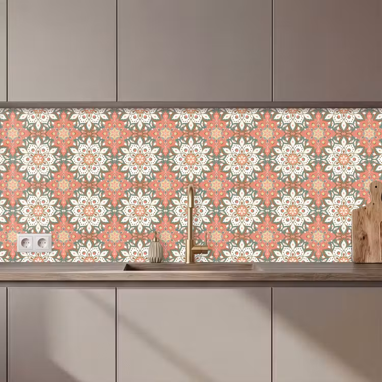 Vintage - Bloemen - Mandala - Patronen keuken achterwand 2 middel 871 zz_3dshopping